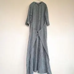 ヒロコビス チェック ロングワンピース ワンピース サイズ9
