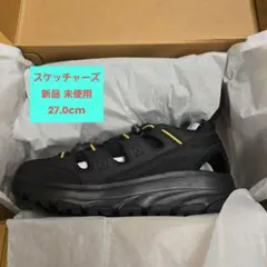 新品 スケッチャーズ メンズ サンダル ブラック 黒 237581-BKYL