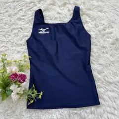 〝ミズノMIZUNO〟セパレート水着上のみ　競泳　Mサイズ　紺色　水泳用