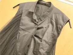 【未使用品】chou chou シャツワンピース ノースリーブ アシンメトリー