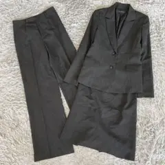 美品ESPRITMUR スーツセットアップ3点セットスリーピース　ビジネス9AR