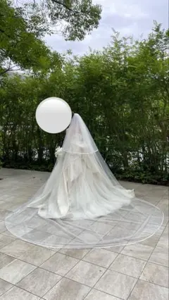 3m ホワイト ロング丈 ウェディングベール