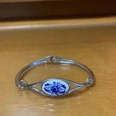 ブレスレット　シルバー　陶器