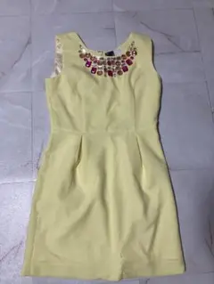 Rady イエロービジュー付きノースリーブワンピース Mサイズ