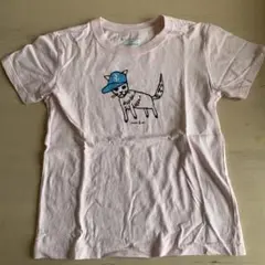 CHARI&CO 猫イラスト Tシャツ ピンクサイズ140 かわいい