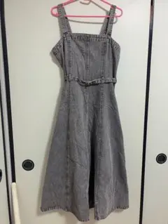 グレー デニム サロペット Mサイズ