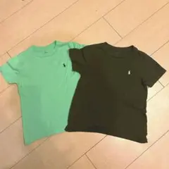 ラルフローレン Tシャツ 2枚セット 黄緑 カーキ 100 3/3T