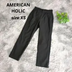 アメリカンホリック ストレッチパンツ 【XS】 ブラック ストレートレッグ