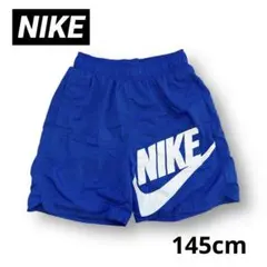 美品✨NIKE 145 140 ハーフパンツ ロゴ入り　半ズボン　子供　青