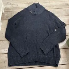 H&M L.O.G.Gショールカラーメンズ肉厚コットンセーター L 8＊14