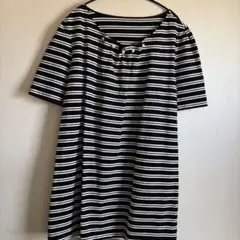 終末限定SALE！TOBECHIC ボーダー　しっかり素材　秋　大きいサイズ