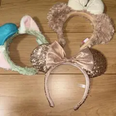 ディズニー耳付きカチューシャ 4点セット