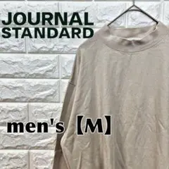 H4【JOURNAL STANDARD】モックネックシャツ【メンズM】ベージュ