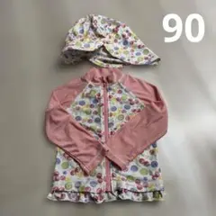 女の子 ラッシュガードと帽子セット