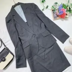 P.S.FA【5AR】洗えるスーツセットアップ スカート ビジネス ストライプ