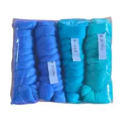 【未使用】メリノウールトップ ブルー系3色 400g