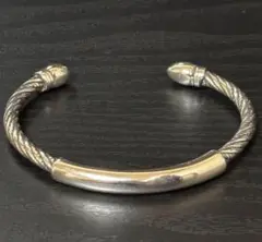 バングル　　シルバー925　ビンテージ　メンズアクセサリー　バンブーデザイン