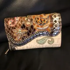 MICHELANGELO 二つ折り財布 カラフル刺繍