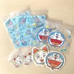 希少デザイン　ドラえもん　ジップロック　総柄　ダイカット　8枚　まとめ売り