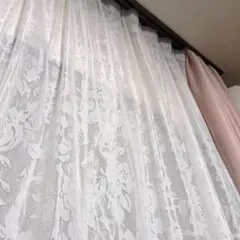 お値下げ！ホワイト花柄レースカーテン