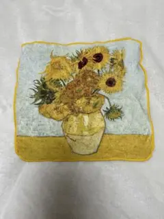 ヒポポタマス×ゴッホ展 シェニール織タオルハンカチ 黄色い家 糸杉 フェイラー FEILER - ヒポポタマス×ゴッホ展 シェニール織タオルハンカチ