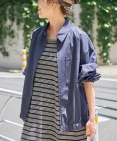 新品タグ付き　Spick and Span ZIPシャツ　ブルゾン　ネイビー