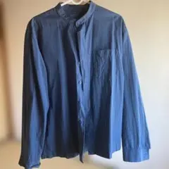 無印良品　スタンドカラーシャツ M