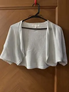 【美品】組曲 ホワイト ショートカーディガン 半袖