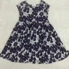 ⭐️美品⭐️110cm ベベ花柄ノースリーブ 半袖ワンピース