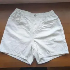 ホワイト デニム　ハーフパンツ　ユニクロ