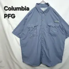 【美品】Columbia　コロンビア　PFG　ナイロン　アウトドアシャツ