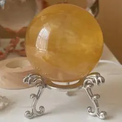 イエロー フローライト スフィア 7cm