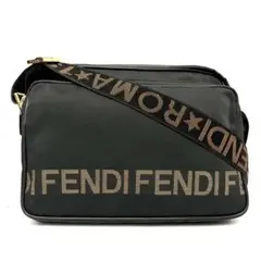 【FENDI フェンディ】ナイロン ショルダーバッグ ロゴ ポーチ付き