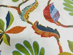 kinnamark TAHITI シナマーク　タヒチ　カラフルな葉と花の綿生地