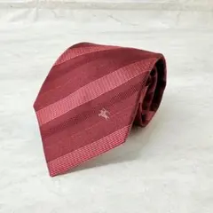 美品 BURBERRY BLACK LABEL メンズ ネクタイ レッド系