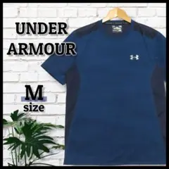 【UNDER ARMOUR】アンダーアーマー トレーニングTシャツ M 青 半袖