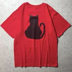 anvil 00s 企業ロゴ　アイスクリーム屋　アニマル　黒猫　シルエット　M