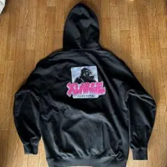 【美品】XLARGE ブラック パーカー （着用イメージあり）
