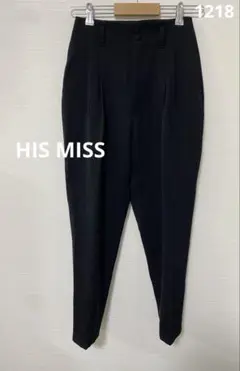 1218 HIS MISS タックテーパードパンツ