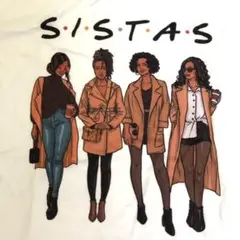 ブラックガール イラスト Tシャツ 黒人女性 個性派 アフリカン トップス