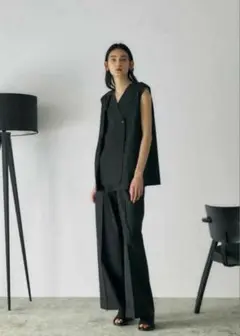 RIM.ARK Front tuck box vest ブラック