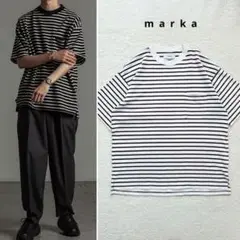 marka マーカ ボーダー ポケット Tシャツ オーバーサイズ 2