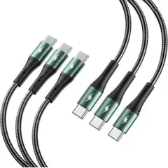 100W Type-C編組ケーブル
