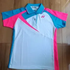 YONEX ポロシャツ S ホワイト/ピンク/ブルー