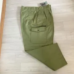 未使用⭐️オリーブグリーン カーゴパンツ ウエスト91 作業服　作業着　ズボン