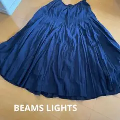 【特価】BEAMS LIGHTS ネイビー フレアスカート　38