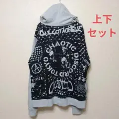 CHAOTIC tokyo ジップアップ パ―カ― セット 上Ｍ 下Ｓ Rock