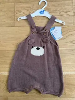 クマの顔 ニットロンパース 80cm 西松屋