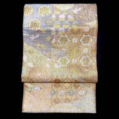 佐賀錦「金彩有職文裂」六通柄正絹袋帯