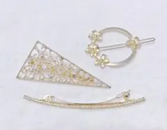 バレッタ　3点セット